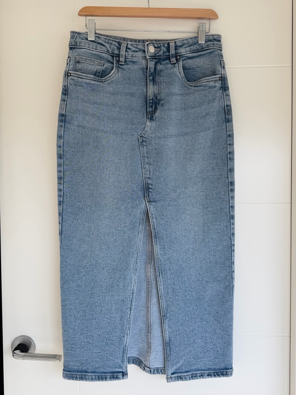Dex Maxi Denim Skirt - Light Blue